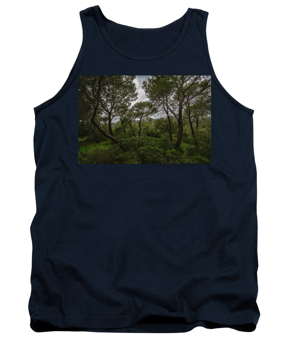 Hillside View from Spain Castle Gardens II - Tank Top