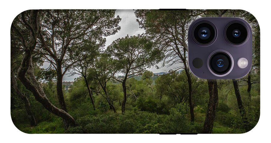 Hillside View from Spain Castle Gardens II - Phone Case