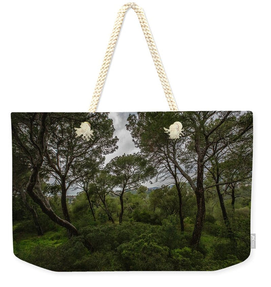 Hillside View from Spain Castle Gardens II - Weekender Tote Bag