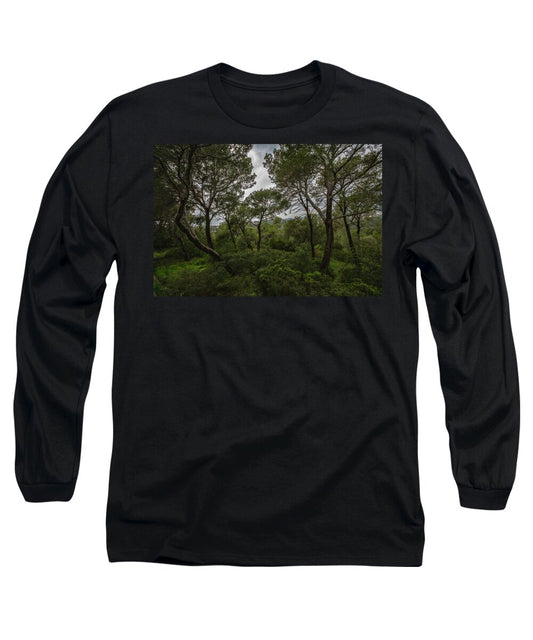 Hillside View from Spain Castle Gardens II - Long Sleeve T-Shirt